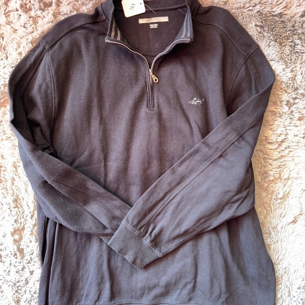 Greg Norman Collection Black 1/4‎ Zip Up Sweater